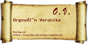 Orgován Veronika névjegykártya