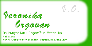 veronika orgovan business card